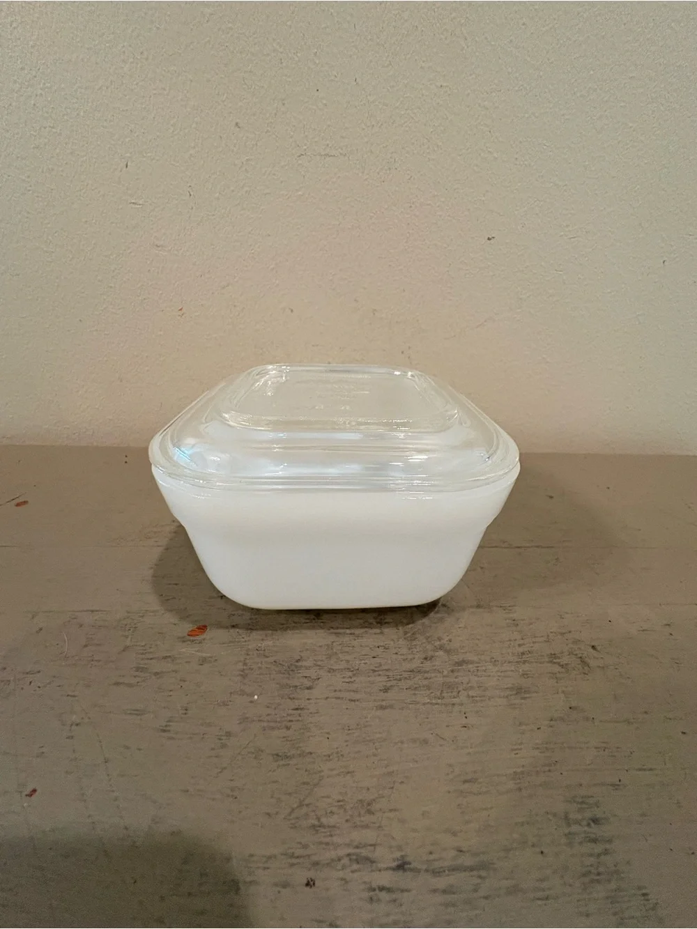 VTG Fire King Square Milk Grass Refrigerator Dish